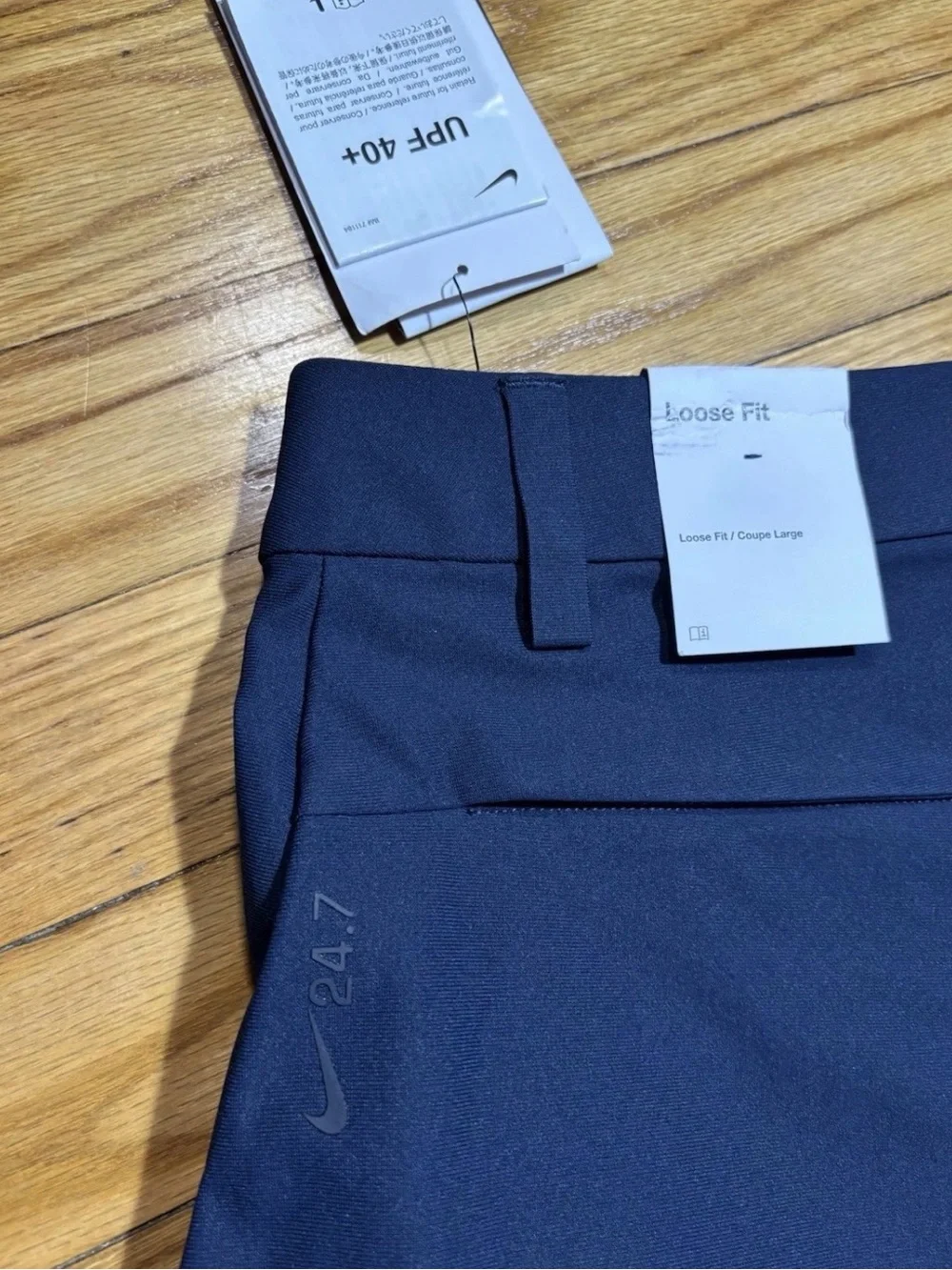 Nike 24.7 Dri-Fit UV Loose Stretch Utility Pants Mens 38x32 Navy Blue NEW!